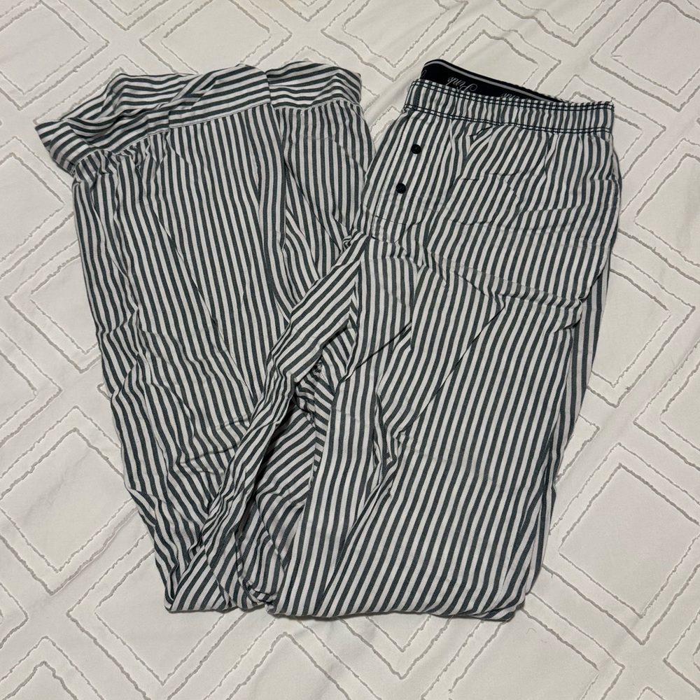VS Pink Green Stripe Sleep Pants